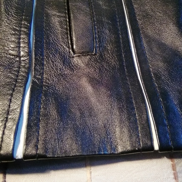 San Francisco black genuine leather jacket size M - Picture 5 of 7